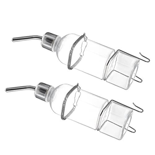 HEMOTON 4 Stck Hängender Trinkflaschen Wasserspender aus Robustem Kunststoff für Kleintiere Wie Kaninchen und Hamster Auslaufsicherer Automatischer Trinkbrunnen für Haustiere von HEMOTON