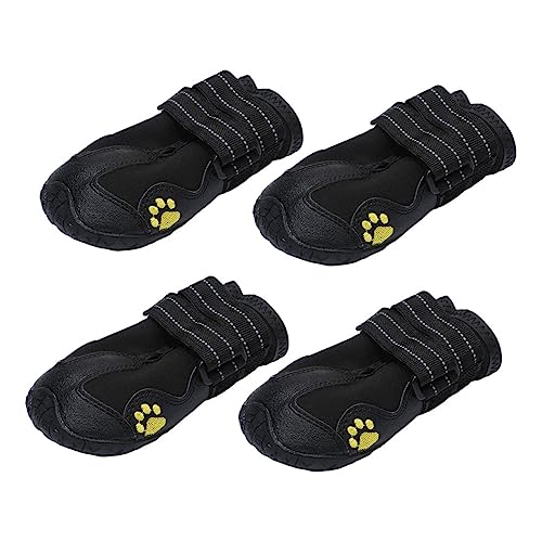 HEMOTON 4 Stück Anti-Schlupf-Hundefußabdeckung Nicht Welpe kleine hundestiefel Pfote Hundeschuhe groß Tierschuhe Fußabdeckungen für Haustiere Hunde Stiefel Hundeschutzschuhe Stoff Schwarz HEMOTON 4 Stück Anti-Schlupf-Hundefußabdeckung Nicht Welpe kleine hundestiefel Pfote Hundeschuhe groß Tierschuhe Fußabdeckungen für Haustiere Hunde Stiefel Hundeschutzschuhe Stoff Schwarz von HEMOTON