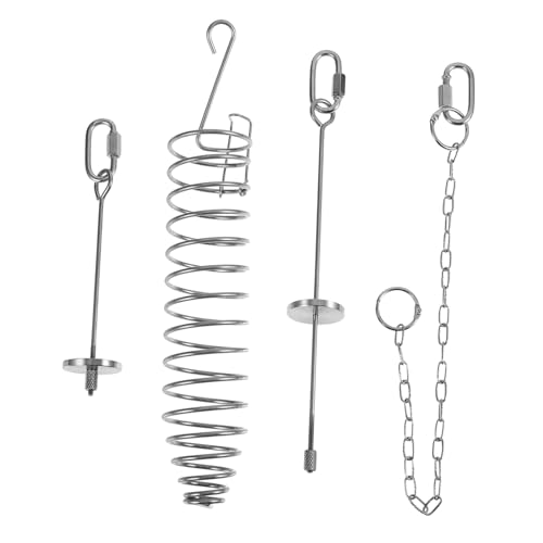 HEMOTON 4 Stück Edelstahl -Obstgabel -Futter -Tasse Vogelfruchthalter Vogelfuttergabeln Halter zum Aufhängen von Lebensmitteln Obstpicks Rostfreier Stahl Silver von HEMOTON