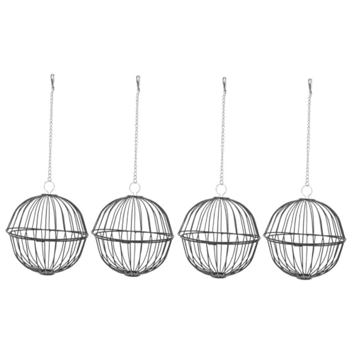 HEMOTON 4 Stück Hamsterkäfig Grasfutterspenderball Kaninchenversorgung Hasen-hängefütter Kaninchen-heu-futterball Ball Aus Dem Grasspender Hasenfutter Guinea-Feeder Rostfreier Stahl von HEMOTON