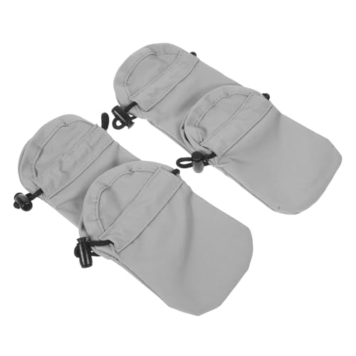 HEMOTON 4 Stück Haustierschuhe Hundeschuhe Für Kleine Hunde Kratzfeste Katzenfußschuhe Welpenstiefel Hundestiefel Kratzfeste Katzenschuhe Kleine Hundebereich Light Grey Nylon von HEMOTON