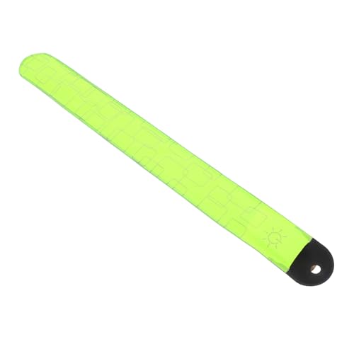 HEMOTON 4 Stück Hellgrüne Reflektorarmbänder Für Nachtwanderungen LED Armband Wiederaufladbares LED Reflektorarmband Stoff Reflektorarmband Zum Laufen von HEMOTON