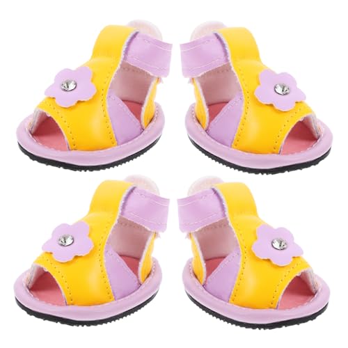 HEMOTON 4 Stück Hundesandalen Welpenschuhe Für Kleine Hunde Slip Welpen Haustiere Tierbedarf Für Hunde Hundeschuhe Für Den Sommerstrand Hundestiefel Hundesandalen Mit Blumenmuster HEMOTON 4 Stück Hundesandalen Welpenschuhe Für Kleine Hunde Slip Welpen Haustiere Tierbedarf Für Hunde Hundeschuhe Für Den Sommerstrand Hundestiefel Hundesandalen Mit Blumenmuster von HEMOTON