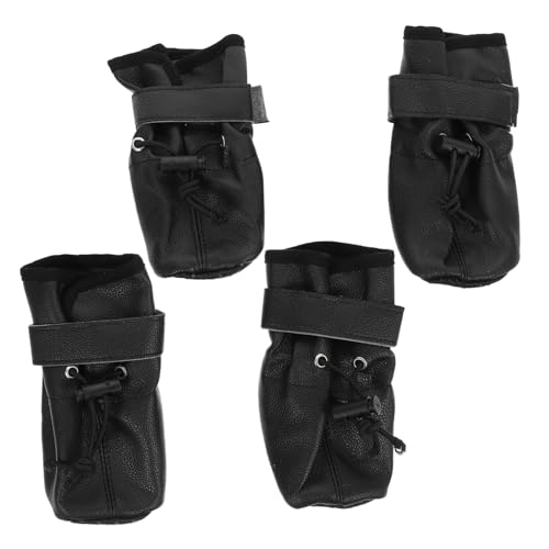HEMOTON 4 Stück Hundeschuhe mit Rutschfester Sohle Pfotenschutz Pfotenschuhe für Große Hunde mit Bequemem Verschluss und Strapazierfähigem Material von HEMOTON