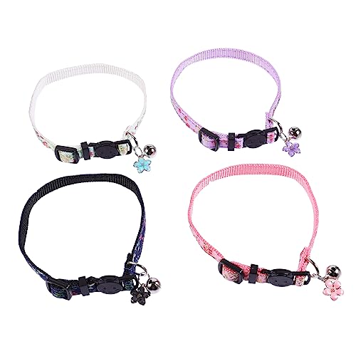 HEMOTON 4 Stück Katzenhalsband für Name mit Katzenzubehör Schild Rosa Und Katzenhalsbänder Kleiner Kätzchenkragen Kätzchen Halsband Kätzchen-Kragen Haustierhalsband Nylon von HEMOTON