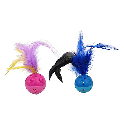 HEMOTON 4 Stück Katzenspielzeug Bälle Interaktive Klingelbälle mit Federn für Katzen und Tragbar Fördert Bewegung für Indoor Unterhaltung Pet Supplies HEMOTON 4 Stück Katzenspielzeug Bälle Interaktive Klingelbälle mit Federn für Katzen und Tragbar Fördert Bewegung für Indoor Unterhaltung Pet Supplies von HEMOTON