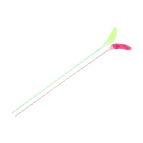 HEMOTON 4 Stück Katzenspielzeug neckende Stockspielzeuge schöner Katzenzauberstab Katzen-Teaser-Zauberstab Katzenzubehör Haustier-Katzen-Teaser- Katze klebt Plüsch Zufällige Farbe von HEMOTON