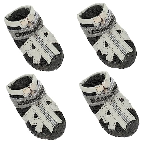 HEMOTON 4 Stück Pet Net Schuhe Mesh-Schuhe Für Hunde Hund Füße Schutz Hundeschuhe Für Heißes Pflaster Schuhe Für Welpen Kleine Welpenschuhe Schuhe Für Kleine Hunde Stoff von HEMOTON