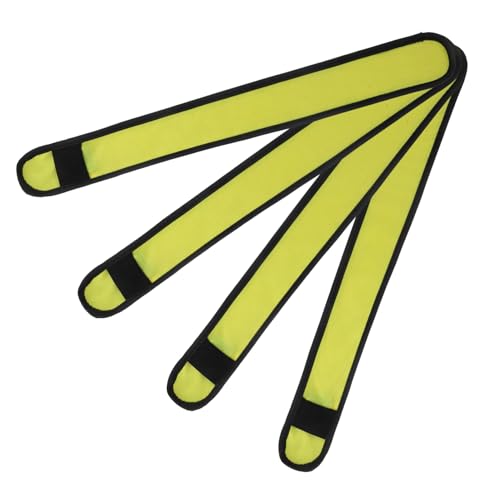 HEMOTON 4 Stück Pferde-Leggings Mit Knöchelriemen Led-pferdebeinband Schutz Beleuchtung Pferdebeinband Beleuchtung Pferdebeingurt Umfang Ausrüstung Sport Nacht Yellow Stoff von HEMOTON