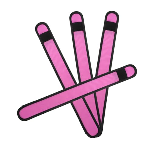 HEMOTON 4 Stück Pferde-Leggings Mit Knöchelriemen Reflektierend Umfang Reiter Band Beleuchtung Pferdebeingurt Ausrüstung Sport Beinwärmer Für Pferde Pferdlicht Rosa Stoff von HEMOTON