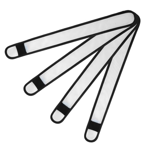HEMOTON 4 Stück Pferde-Leggings Mit Knöchelriemen Umfang Beinwärmer Für Pferde Schutz Reflektierend Ausrüstung Nacht Led-pferdebeinband Glühen Wickeln Beine Reiter Stoff Weiß von HEMOTON