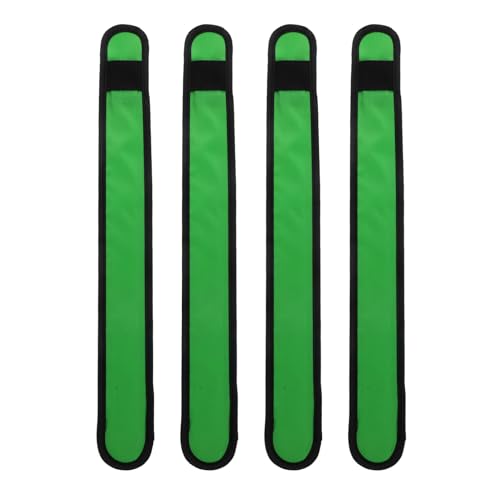HEMOTON 4 Stück Pferde-Leggings Mit Knöchelriemen Wickeln Led-pferdebeinband Schutz Ausrüstung Beleuchtung Pferdebeinband Beleuchtung Pferdebeingurt Beine Reiter Stoff Green von HEMOTON
