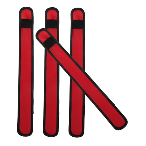 HEMOTON 4 Stück Pferde-Leggings mit Knöchelriemen schützend glühen Umfang Surcingle Bands LED Pferdebänder LED Sicherheitsausrüstung LED Pferdeband Flash-Armband Pferdeausrüstung Stoff rot von HEMOTON