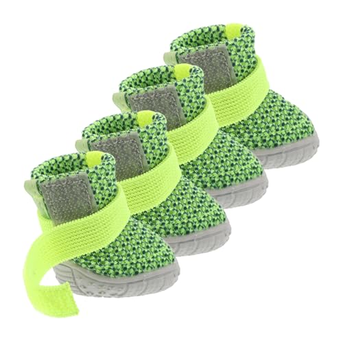 HEMOTON 4stücke Hundeschuhe Für Kleine Hunde rutschfeste Sohle Ganzjahres-verwendbarkeit Atmungsaktive Materialien Perfekter Sitz Für Kleine Rassen Leicht Und Komfortabel Für von HEMOTON