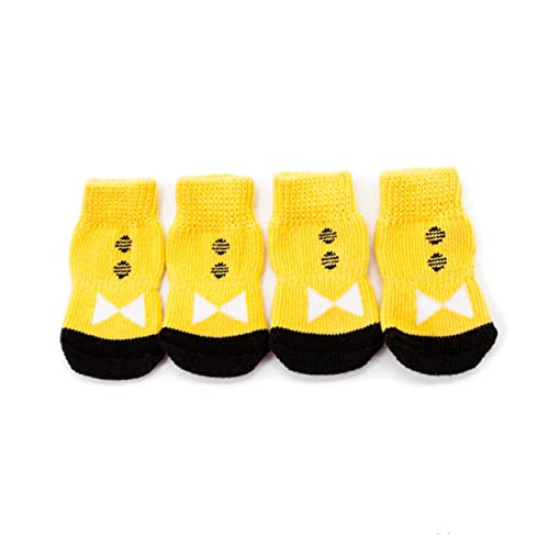 HEMOTON 4 Stück Teiliges rutschfeste Hundesocken aus Baumwolle Mittlere Pflegeleichte Strapazierfähige und Hautfreundliche Pfotenschutzsocken für Drinnen und Draußen gegen Kälte und HEMOTON 4 Stück Teiliges rutschfeste Hundesocken aus Baumwolle Mittlere Pflegeleichte Strapazierfähige und Hautfreundliche Pfotenschutzsocken für Drinnen und Draußen gegen Kälte und von HEMOTON