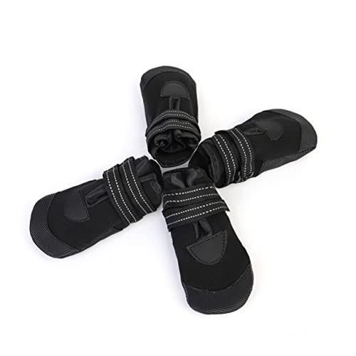 HEMOTON 4 Stück Teiliges wasserdichte Warme Hundeschuhe mit Rutschfester Sohle und Reflektierendem Streifen Verstellbare Kleine Pfotenschützer für Hunde Atmungsaktives Material für Herbst HEMOTON 4 Stück Teiliges wasserdichte Warme Hundeschuhe mit Rutschfester Sohle und Reflektierendem Streifen Verstellbare Kleine Pfotenschützer für Hunde Atmungsaktives Material für Herbst von HEMOTON