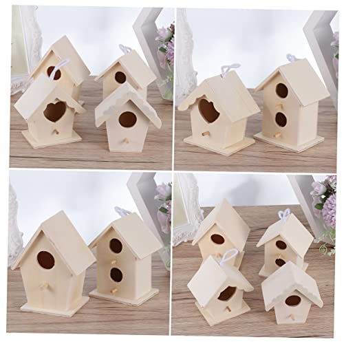 HEMOTON 4 Stück Vogelnest aus Holz Vogelhaus aus Holz Hängendes Vogelhaus auf der Terrasse nistkästen für vögel Fairy Garden Bird Nest Vogelschlafnest kleines Holzvogelhaus Bambus HEMOTON 4 Stück Vogelnest aus Holz Vogelhaus aus Holz Hängendes Vogelhaus auf der Terrasse nistkästen für vögel Fairy Garden Bird Nest Vogelschlafnest kleines Holzvogelhaus Bambus von HEMOTON