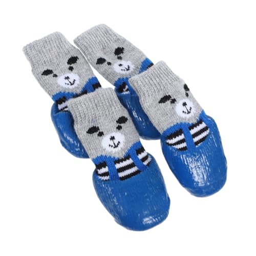 HEMOTON 4 Stück Waschbare Hundesocken Hunde Schlupfsocken Bezaubernde Hundeschuhe Wasserdicht Große Griffe Tragbare Haustiersocken Indoor Stiefel rutschfeste Hundesocken Schutz von HEMOTON