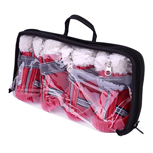 HEMOTON 4 Stück rutschfeste Hundeschuhe aus Dickem Baumwollmaterial für Winter Pfotenschutz für Hunde im Schnee für Drinnen und Draußen HEMOTON 4 Stück rutschfeste Hundeschuhe aus Dickem Baumwollmaterial für Winter Pfotenschutz für Hunde im Schnee für Drinnen und Draußen von HEMOTON