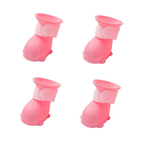 HEMOTON 4 Stück wasserdichte Schuhe Hundeschuh Hündchen-Regenstiefel Für Hunde Pfote Groß Hundestiefel Regenschuhe Für Welpen Anti-Hunde-Stiefel Haustier Regenstiefel Für Hund Rosa Schritt HEMOTON 4 Stück wasserdichte Schuhe Hundeschuh Hündchen-Regenstiefel Für Hunde Pfote Groß Hundestiefel Regenschuhe Für Welpen Anti-Hunde-Stiefel Haustier Regenstiefel Für Hund Rosa Schritt von HEMOTON