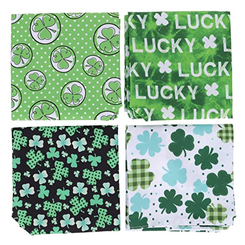 HEMOTON 4 Stücke Lätzchen für Haustierbedarf Körperpflege groß Name Gehen tierkostüme pet Supplies Hundebandana Dog Bandana Tierkleidung Hundehalsband Welpen-Halstuch Reine Baumwolle Green von HEMOTON