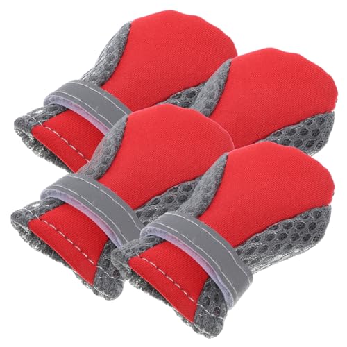 HEMOTON 4Stücke Atmungsaktive Hundeschuhe rutschfeste Pfotenschützer für Outdoor Aktivitäten Komfortable Schuhe für Kleine Zubehör für Schutz und Stil HEMOTON 4Stücke Atmungsaktive Hundeschuhe rutschfeste Pfotenschützer für Outdoor Aktivitäten Komfortable Schuhe für Kleine Zubehör für Schutz und Stil von HEMOTON