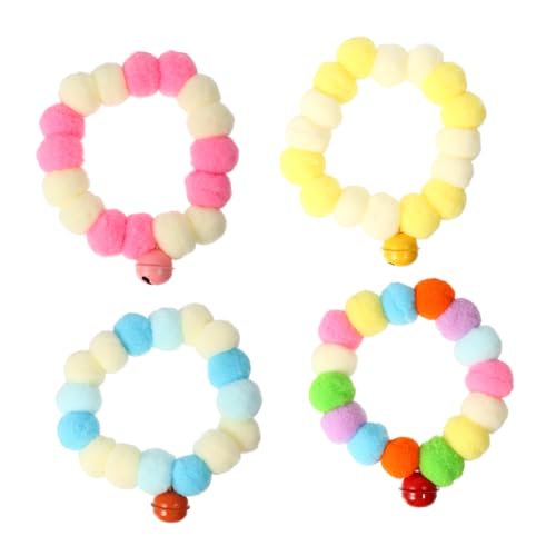HEMOTON 4Stücke Katzenplüschhalsband Teilig Elastisch mit Bunten Plüschbällen und Glocken Kostümzubehör für Katzen und Kätzchen Partys und Feiertage HEMOTON 4Stücke Katzenplüschhalsband Teilig Elastisch mit Bunten Plüschbällen und Glocken Kostümzubehör für Katzen und Kätzchen Partys und Feiertage von HEMOTON
