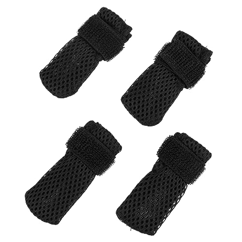 HEMOTON 4stücke Katzenkrallenkappen Schutz Katze Pfote Kappen Krallenabdeckungen Katzenfußabdeckung Katzennagelschutzkappen Katzenkratzschutz Katzensocken Anti-Scratch Katzenschuhe von HEMOTON