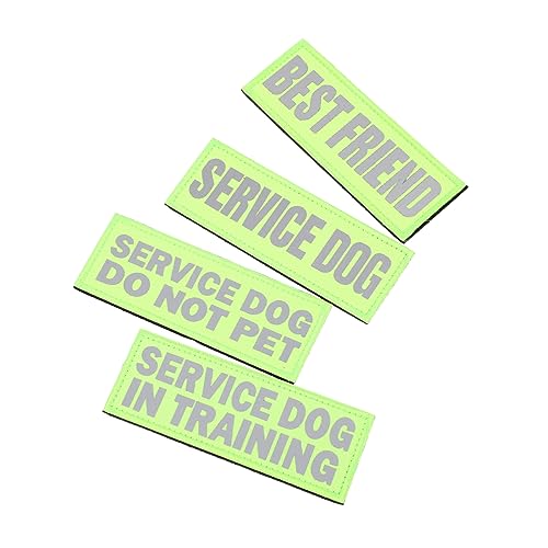 HEMOTON 4Stücke Reflektierende Service Patches Verschleißfeste Aufnäher für Hundegeschirr Selbstklebendes Design für Outdoor Aktivitäten Geschenkauswahl HEMOTON 4Stücke Reflektierende Service Patches Verschleißfeste Aufnäher für Hundegeschirr Selbstklebendes Design für Outdoor Aktivitäten Geschenkauswahl von HEMOTON
