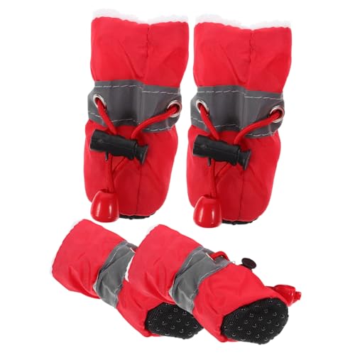 HEMOTON 4Stücke rutschfeste Hundeschuhe für Winter Schützende Haustierschuhe mit Warmem Futter für Nässe und Schmutz Bequem für Kleine und Welpen HEMOTON 4Stücke rutschfeste Hundeschuhe für Winter Schützende Haustierschuhe mit Warmem Futter für Nässe und Schmutz Bequem für Kleine und Welpen von HEMOTON
