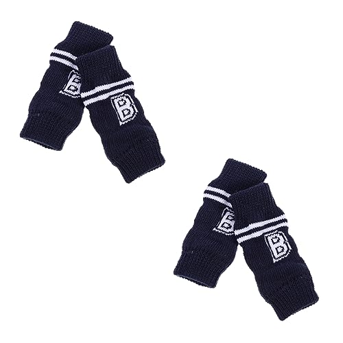 HEMOTON 4Stücke rutschfeste Hundesocken Für Kleine Und Katzen Warmhaltende Beinabdeckungen Atmungsaktive Haustierstiefel Für Outdoor Aktivitäten von HEMOTON