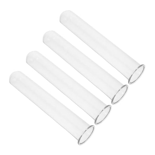 HEMOTON 4stücke Glas Reagenzgläser Transparente Röhrenvasen Für Hydrokulturpflanzen Und Heimdekoration Mini-pflanzgefäße Aus Glas Für Anzuchtstationen Und Innenräume von HEMOTON