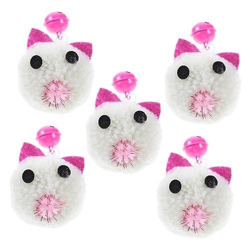 HEMOTON 5 Stück Ausgestopftes Katzenspielzeug Katzenminze Kätzchen Verfolgungsjagd Katze Für Wohnungskatzen Mausspielzeug Für Wohnungskatzen Kätzchen Bell Toy Plüsch von HEMOTON