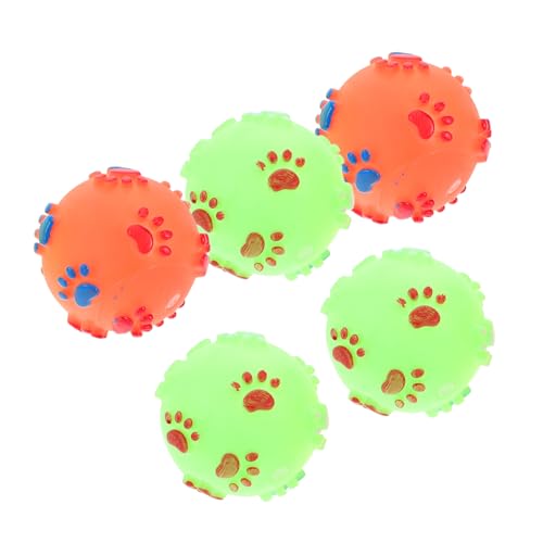 HEMOTON 5 Stück Haustier Dog Activity Dog Toy Dog Accessories dogball Dogs Toys Welpenspielzeug Hund quietschend Hündchen lustig Haustier Pet-Ball- von HEMOTON