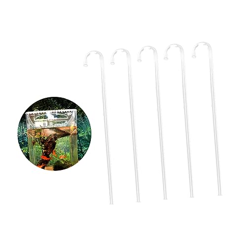 HEMOTON 5Stück Aquarium Pumpe Acryl Wasserrohr für Fischbehälter zum Wasserwechsel und Kiesreinigung Langlebig Bedienen für Aquarien von HEMOTON
