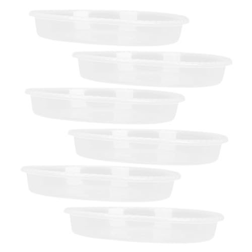 HEMOTON 6 Stück Blumentopf Tablett Tabletts Pflanzer Wasserfänger Abfluss Untersetzer Für Pflanzen Auffangschale Für Pflanzenwasser Drinnen Pflanzenschale Saftig Anlage Groß Transparent Pp von HEMOTON