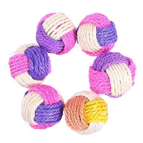 HEMOTON 6 Stück Katzenspielzeugball Haustier bunt Kätzchenspielzeug Fuzzy Ball Cat - Kätzchen-Ball- Ballspielzeug für Katzen Kätzchenball Sisal Zufällige Farbe HEMOTON 6 Stück Katzenspielzeugball Haustier bunt Kätzchenspielzeug Fuzzy Ball Cat - Kätzchen-Ball- Ballspielzeug für Katzen Kätzchenball Sisal Zufällige Farbe von HEMOTON