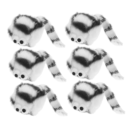 HEMOTON 6stücke Spielzeugmaus Für Katzen Plüschtier Katzenspielzeug Maus Spielzeug Naturgetreue Katzenmaus Interaktives Kätzchenspielzeug Gefüllt Mit Plüsch Katzenjagdspielzeug von HEMOTON