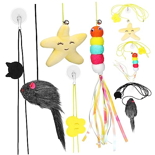 HEMOTON 6 Stück Teiliges Katzenangel Spielzeugset mit Einstellbarem Gummiseil Interaktives für Katzen mit Witzigen Tierfiguren für Drinnen und Draußen Fördert die Bewegung und Gesundheit HEMOTON 6 Stück Teiliges Katzenangel Spielzeugset mit Einstellbarem Gummiseil Interaktives für Katzen mit Witzigen Tierfiguren für Drinnen und Draußen Fördert die Bewegung und Gesundheit von HEMOTON