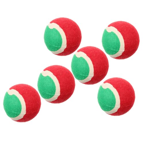 HEMOTON 6 Stück Weihnachts Tennisbälle für Strapazierfähige Kauspielzeuge für Kleine und Welpen Bälle für Drinnen und Draußen Fördert und Bewegung HEMOTON 6 Stück Weihnachts Tennisbälle für Strapazierfähige Kauspielzeuge für Kleine und Welpen Bälle für Drinnen und Draußen Fördert und Bewegung von HEMOTON