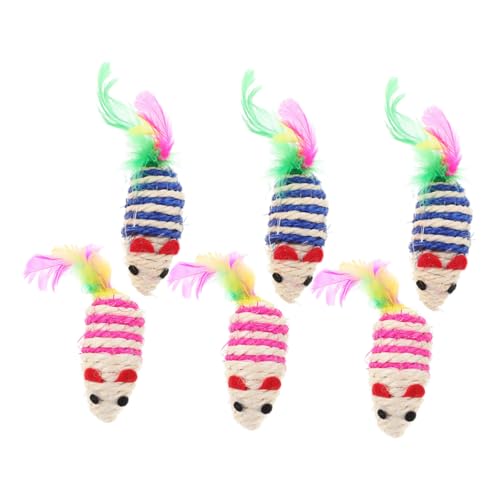 HEMOTON 6 Stück für Kätzchen Katzenspielzeug Masse drinnen Zahnen Mäuse interaktives katzenspielzeug Interactive cat Toy Katzenspielzeug Kätzchen Katzenminze Sisal HEMOTON 6 Stück für Kätzchen Katzenspielzeug Masse drinnen Zahnen Mäuse interaktives katzenspielzeug Interactive cat Toy Katzenspielzeug Kätzchen Katzenminze Sisal von HEMOTON