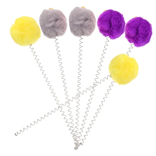 HEMOTON 6 Stück lustiges Katzenspielzeug Frühling Kätzchen Saugnapfkatze Automatisches Katzenspielzeug federnd Katzenstockspielzeug mit Katzenfedern PVC HEMOTON 6 Stück lustiges Katzenspielzeug Frühling Kätzchen Saugnapfkatze Automatisches Katzenspielzeug federnd Katzenstockspielzeug mit Katzenfedern PVC von HEMOTON