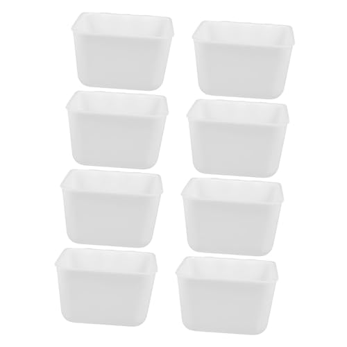 HEMOTON 8 Stück Teiliges Vogelkäfig Futter und Wasserspender für Papageien und Kleintiere Platzsparende Futter und Wasserbecher Einfach zu Reinigen und Wartungsfreundlich für von HEMOTON