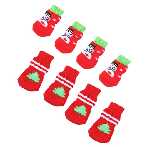 HEMOTON 8 Stück Teiliges Weihnachts Haustier Socken mit Rutschfestem Griff Warmem Pfotenschutz für Hunde Langlebige Bequeme Pet Socks mit Festlichem Schneemann und Weihnachtsbaum für HEMOTON 8 Stück Teiliges Weihnachts Haustier Socken mit Rutschfestem Griff Warmem Pfotenschutz für Hunde Langlebige Bequeme Pet Socks mit Festlichem Schneemann und Weihnachtsbaum für von HEMOTON