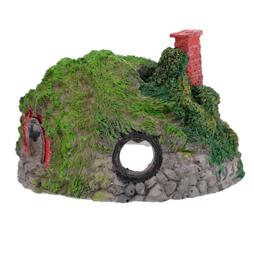 HEMOTON Abriebfeste Resin Aquarium Höhle Fischversteck Dekor Kleine Versteckmöglichkeit für Süßwasser Salzwassertanks Naturgetreues Design Kompakt für Desktop Aquarien Langlebiges von HEMOTON
