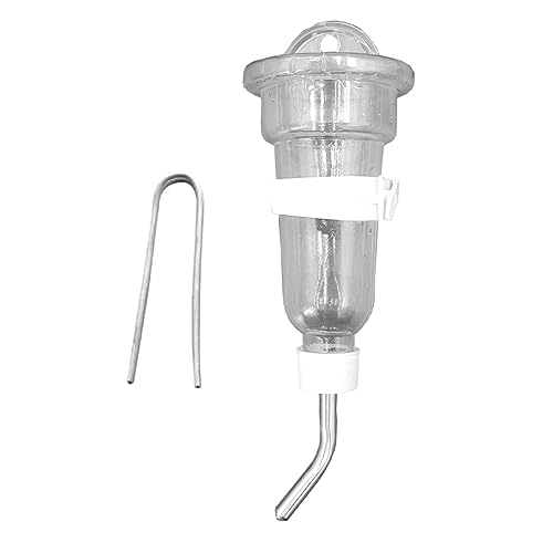 HEMOTON Automatische Haustier Trinkflasche mit Edelstahl Ventil Auslaufsicher für Kaninchen Hamster Meerschweinchen Käfig Zubehör Bpa Frei Transparent von HEMOTON