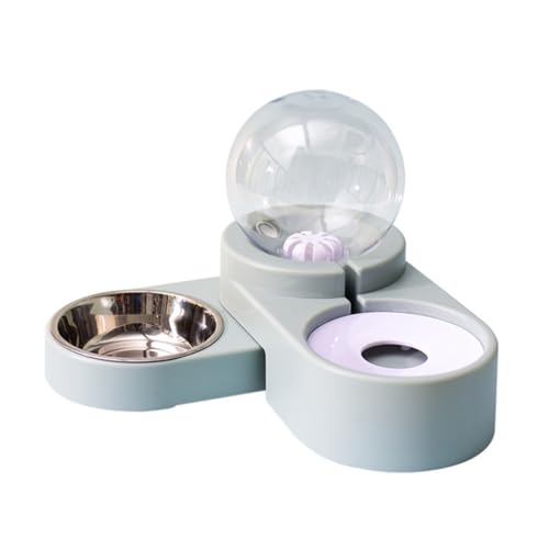 HEMOTON Automatischer Wasserspender für Haustiere Doppelter Trinknapf Blau Sicher und Praktisch für Hunde und Katzen Einzigartiges Design rutschfest und Leicht zu Reinigen von HEMOTON