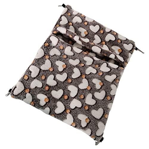 HEMOTON Hamsterbett Waschbare Chinchilla Hängematte Warmes Meerschweinchen Schlafnest Plüsch Haustierbett für Kleintiere Hängendes Hamster Zubehör von HEMOTON