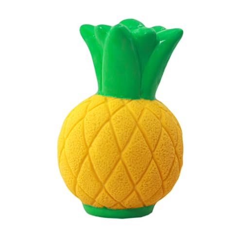 HEMOTON Bissfestes Latex Hundespielzeug mit Quietscher Robustes für Mittelgroße Hunde Zähes Kauspielzeug zur Zahnpflege und Stressabbau Langlebiges Anbeißen Pineapple Toy von HEMOTON