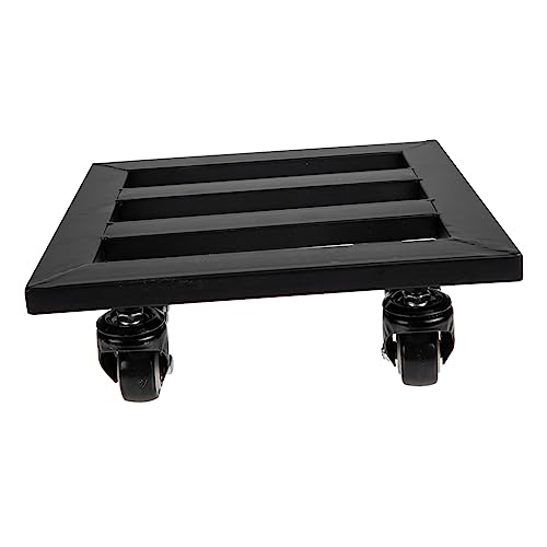 HEMOTON Blumentopf Tablett Außenpflanzenständer hoher Pflanzenständer Stand Pflanzenständer im Freien Anlage mit bewegliches Blumentopftablett Eisenblumenständer Blumentopfständer Schwarz von HEMOTON
